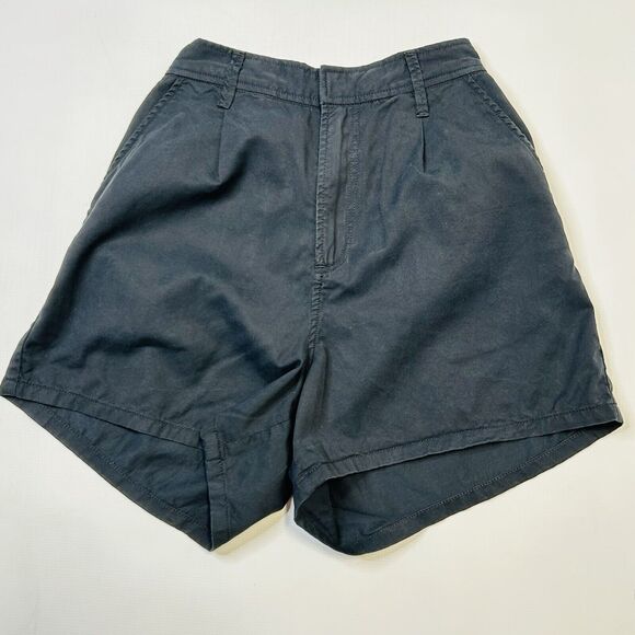 Good American A Line Drapey Trouser Short Size 2 Black 25”x4” 90s Y2K Pleated - Picture 3 of 14